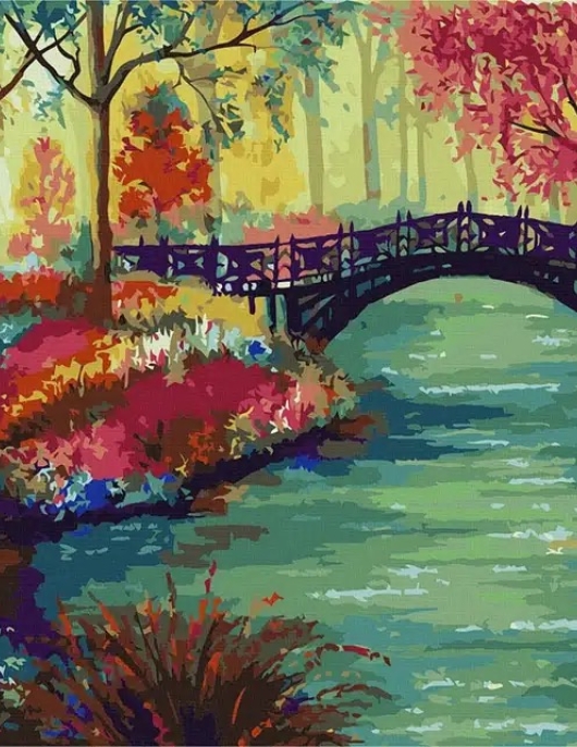 Tapyba pagal skaičius Vaivorykštinis sodas 40x50 cm