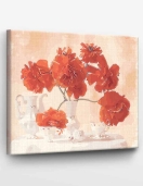 Tapyba pagal skaičius Natiurmortas su raudonomis gėlėmis 40x50 cm