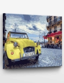 Tapyba pagal skaičius Geltonas automobilis 40x50 cm