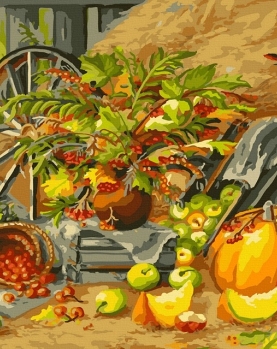 Tapyba pagal skaičius Turtingas ruduo 40x50 cm