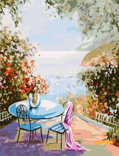 Tapyba pagal skaičius Vaizdas į jūrą 40x50 cm