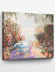 Tapyba pagal skaičius Vaizdas į jūrą 40x50 cm