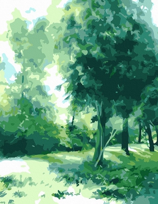 Tapyba pagal skaičius Žali medžiai 40x50 cm