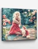 Tapyba pagal skaičius Mergaitė 40x50 cm
