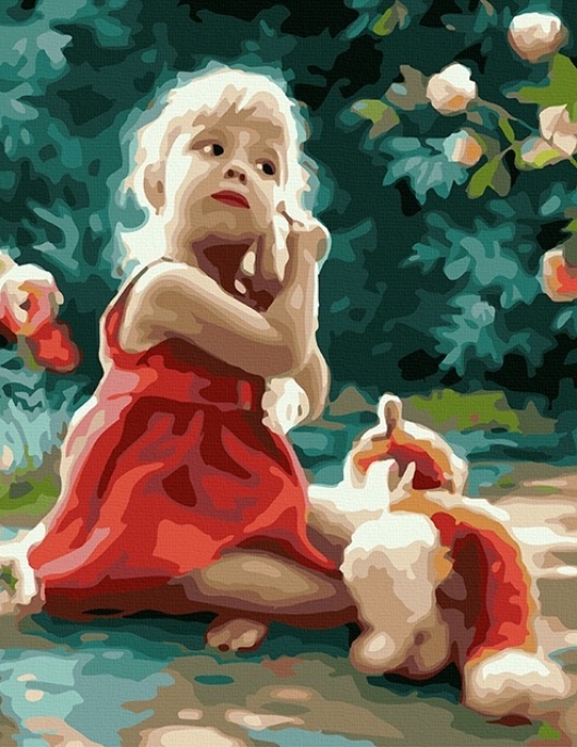 Tapyba pagal skaičius Mergaitė 40x50 cm