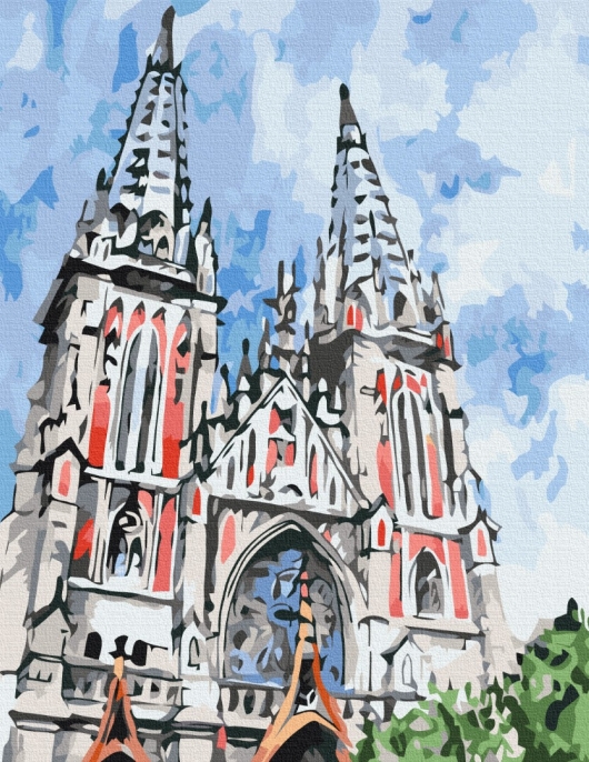 Tapyba pagal skaičius Mikalojaus bažnyčia 40x50 cm