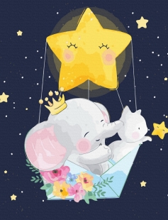 Tapyba pagal skaičius Vaikų miegas 40x50 cm