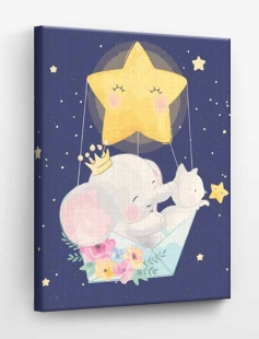 Tapyba pagal skaičius Vaikų miegas 40x50 cm