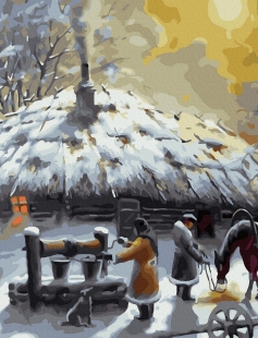 Tapyba pagal skaičius Vakaras kaime 40x50 cm