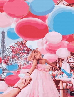 Tapyba pagal skaičius Sekite mane Paryžius 40x50 cm