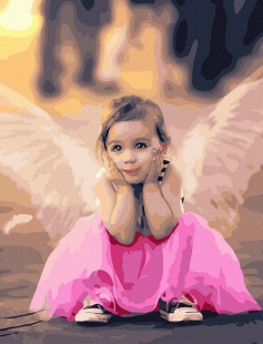 Tapyba pagal skaičius Mažas angelas 40x50 cm