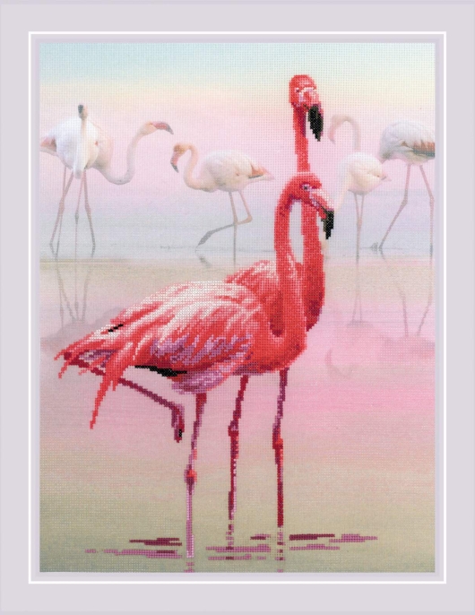 Siuvinejimo rinkinys Flamingas 30x40 cm