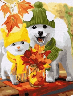 Tapyba pagal skaičius Pasiruošimas rudeniui 40x50 cm