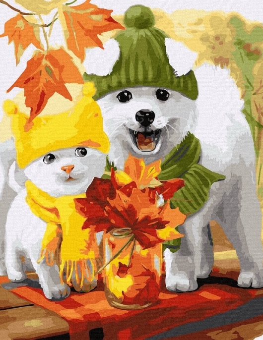 Tapyba pagal skaičius Pasiruošimas rudeniui 40x50 cm