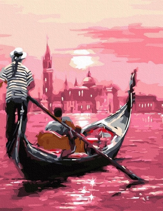 Tapyba pagal skaičius Rožinė Venecija 40x50 cm