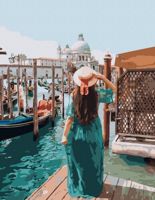 Tapyba pagal skaičius Atvykimas 40x50 cm Tapyba pagal skaičius Atvykimas 40x50 cm