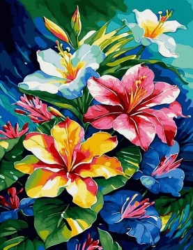 Tapyba pagal skaičius Gėlių palaima 40x50 cm