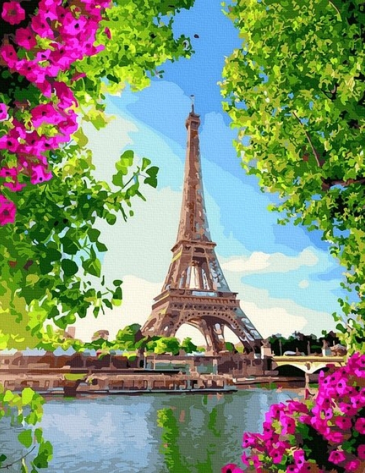 Tapyba pagal skaičius Eifelis Serenity 40x50 cm