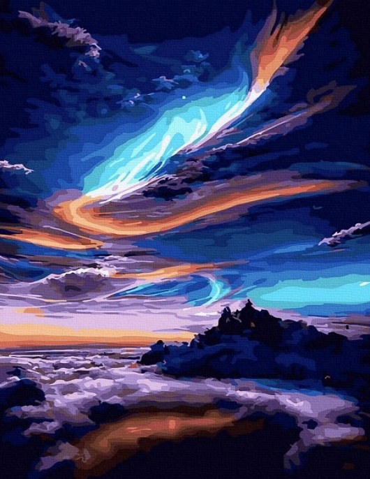 Tapyba pagal skaičius Skyline Twilight 40x50 cm