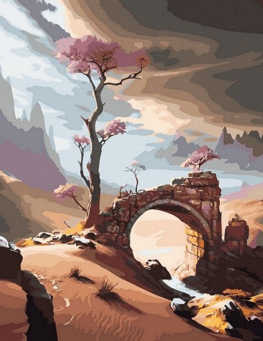 Tapyba pagal skaičius Senovinis tiltas 40x50 cm