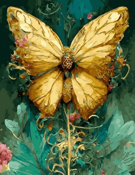 Tapyba pagal skaičius Auksinis drugelis 40x50 cm