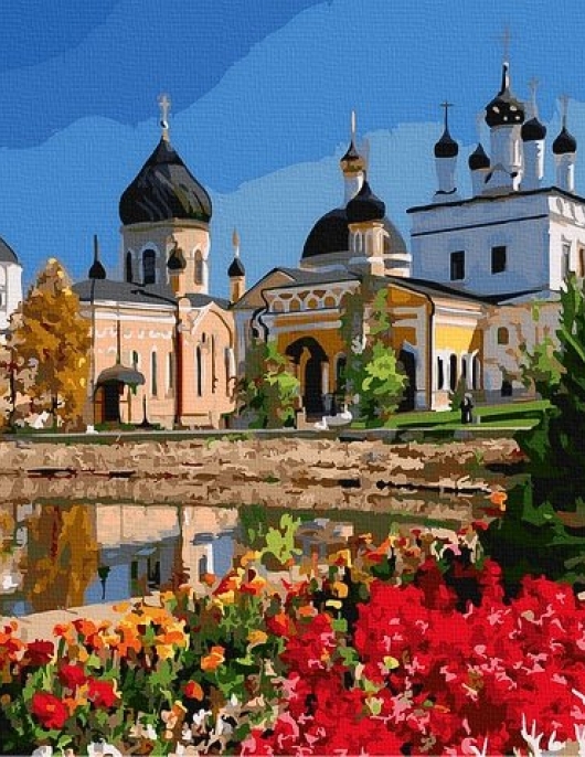 Tapyba pagal skaičius Rusų vienuolynas 40x50 cm Tapyba pagal skaičius Rusų vienuolynas 40x50 cm