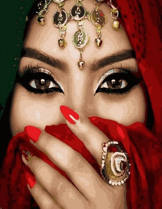 Tapyba pagal skaičius Raudonos šydo akys 40x50 cm