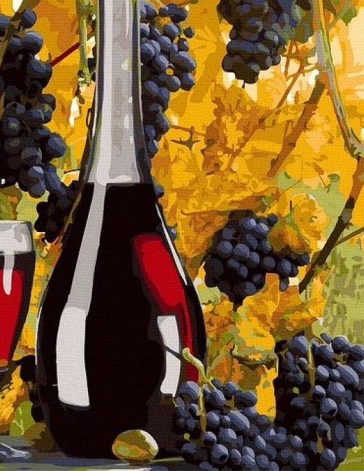 Tapyba pagal skaičius Vynuogės ir Vynas 40x50 cm
