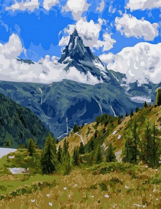 Tapyba pagal skaičius Kalnų slėnis 40x50 cm