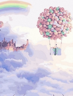 Tapyba pagal skaičius Balionas Paryžius 40x50 cm