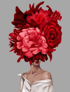 Tapyba pagal skaičius Rožė ponia 40x50 cm