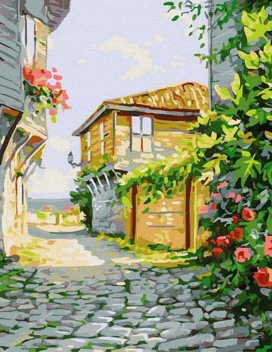 Tapyba pagal skaičius Kaimiška alėja 40x50 cm Tapyba pagal skaičius Kaimiška alėja 40x50 cm