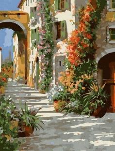 Tapyba pagal skaičius Viduržemio jūros kelias 40x50 cm