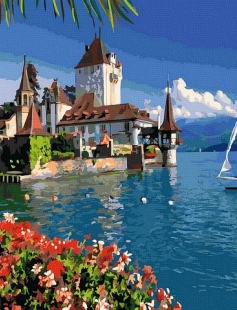 Tapyba pagal skaičius Ežero pilis 40x50 cm