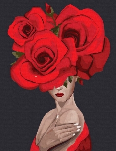 Tapyba pagal skaičius Raudonos rožės elegancija 40x50 cm