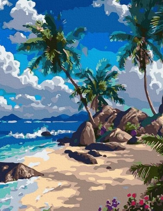 Tapyba pagal skaičius Tropinis paplūdimys 40x50 cm
