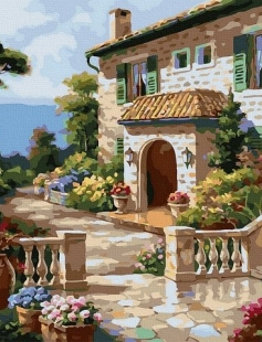 Tapyba pagal skaičius Kaimo dvaras 40x50 cm