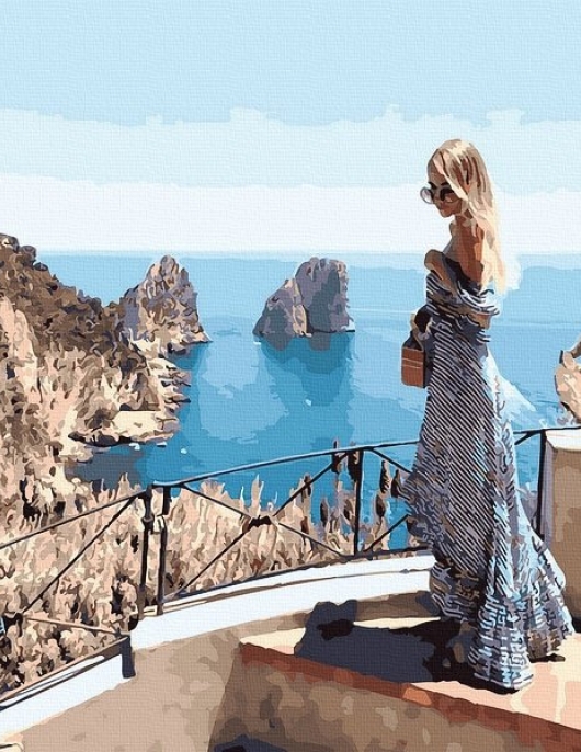 Tapyba pagal skaičius Vaizdas ant uolos 40x50 cm Tapyba pagal skaičius Vaizdas ant uolos 40x50 cm