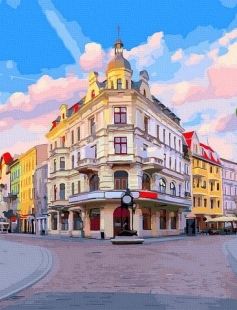 Tapyba pagal skaičius Miesto aikštė 40x50 cm