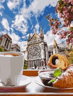 Tapyba pagal skaičius Paryžietiški pusryčiai 40x50 cm