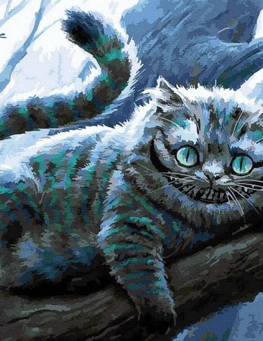 Tapyba pagal skaičius Češyro katė 40x50 cm