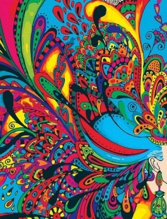 Tapyba pagal skaičius Spalvingas profilis 40x50 cm