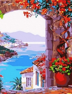 Tapyba pagal skaičius Pajūrio arka 40x50 cm