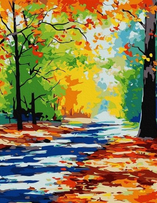 Tapyba pagal skaičius Rudens takas 40x50 cm