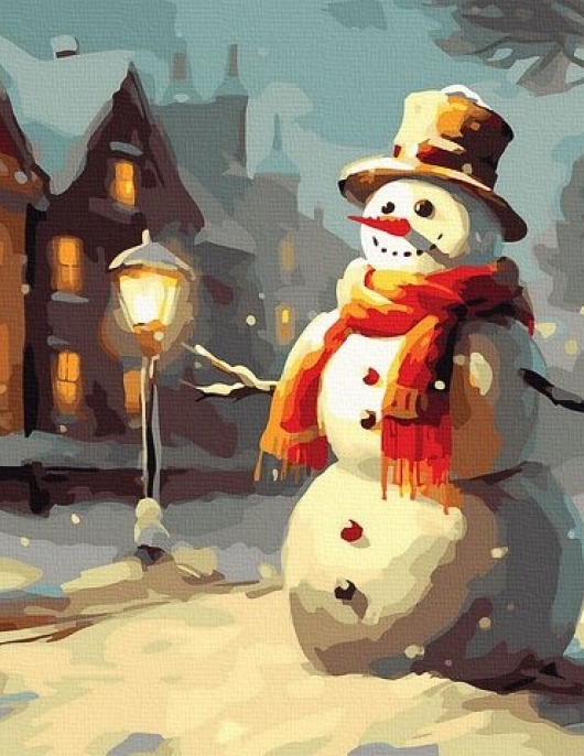 Tapyba pagal skaičius Sniego seno vakaras 40x50 cm