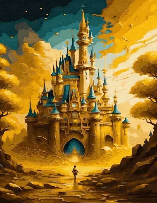 Tapyba pagal skaičius Auksinė pilis 40x50 cm