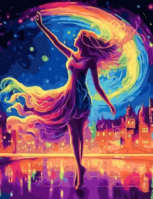 Tapyba pagal skaičius Šoka Aurora 40x50 cm