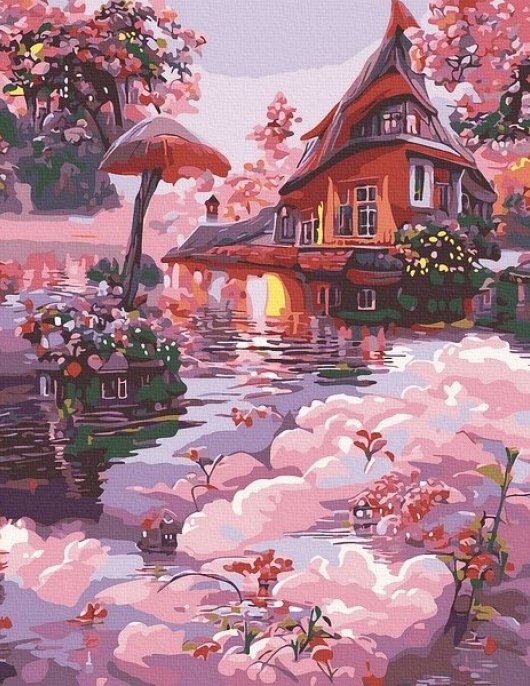 Tapyba pagal skaičius Pasakų namelis 40x50 cm