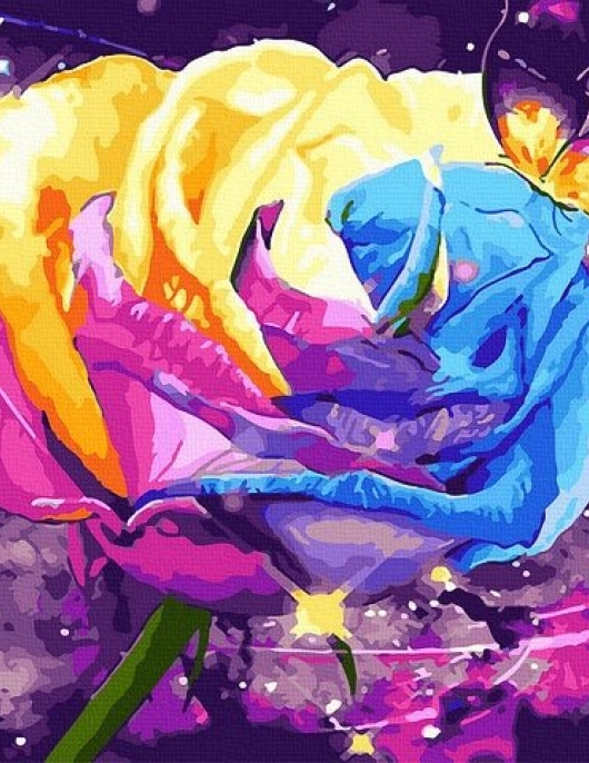 Tapyba pagal skaičius Galaktinė rožė 40x50 cm