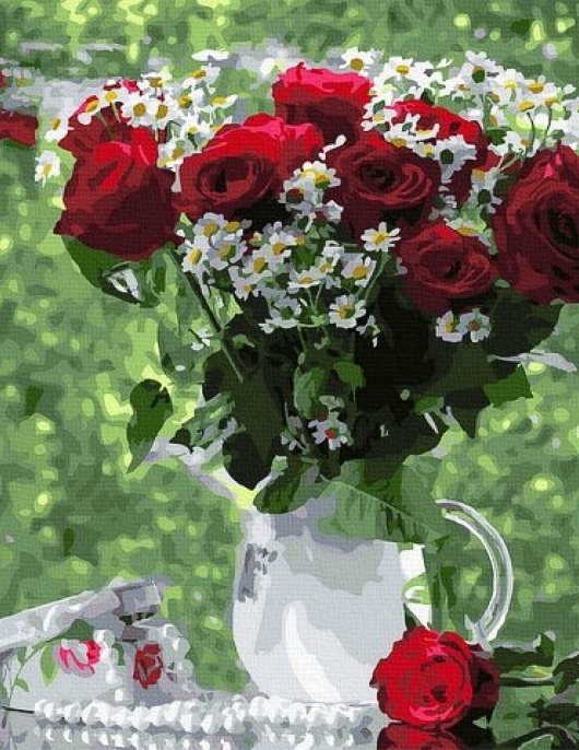 Tapyba pagal skaičius Romantiškos rožės 40x50 cm